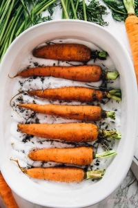 How to- Roast chicken, salt baked carrots & carrot puree