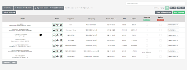 Invoice processing module 